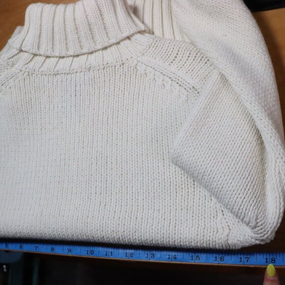 The Limited Wool Sweater Womens M White Grannycore Boho Hippie Transitional Work - Picture 9 of 14